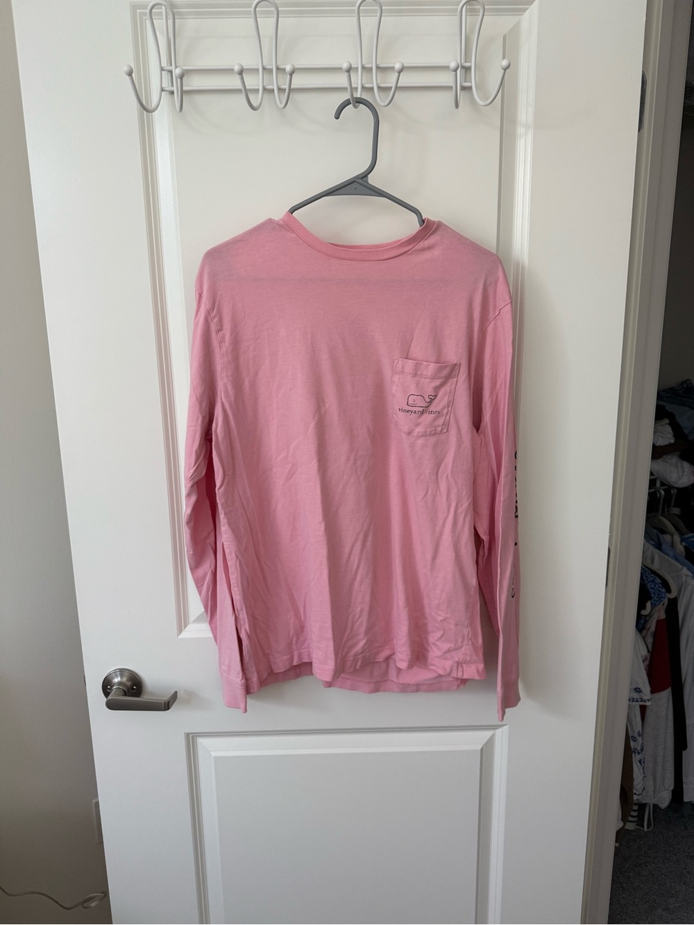 Vineyard Vines Long Sleeve Pocket Tee - Pink